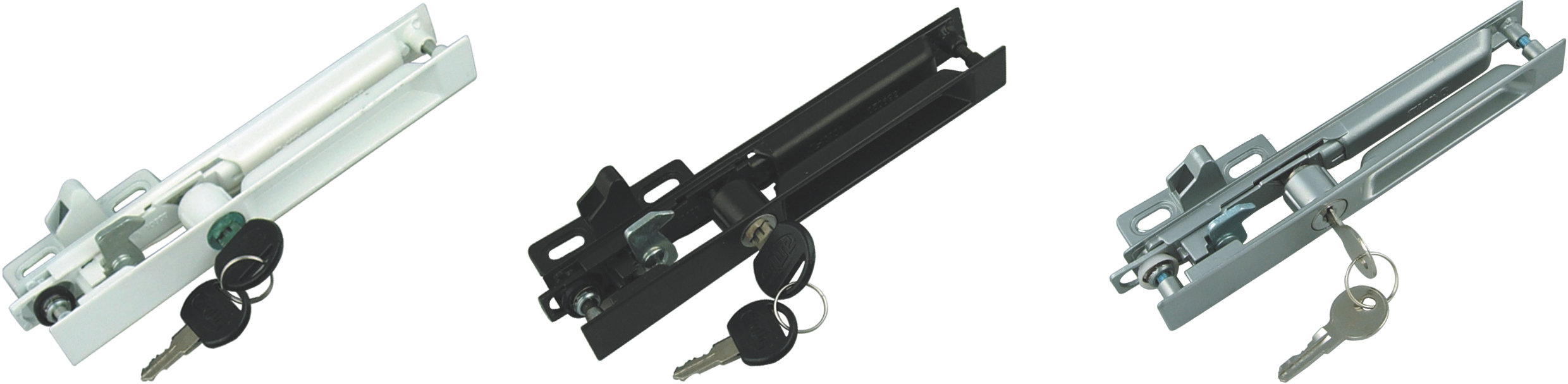 Robustline Locks & Cylinders Lockset Aluminium Sliding Lock With Key - Double Face Aluminum Security Lock Hardware